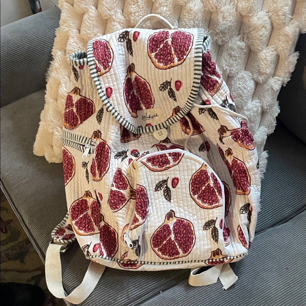 Vibrant Pomegranate Patterned Backpack - image 2